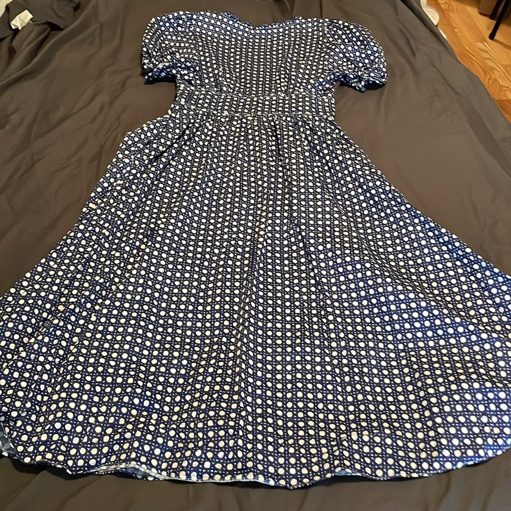 Hill House Blue and White Midi Dress - Picture 3 of 12